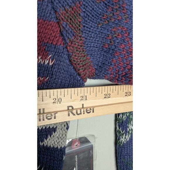 Adam Levine Cardigan Medium Aztec Southwestern Grandpa Button Up Sweater Pockets - Picture 10 of 11